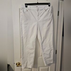 Talbots Women's Straight Leg White Jeans